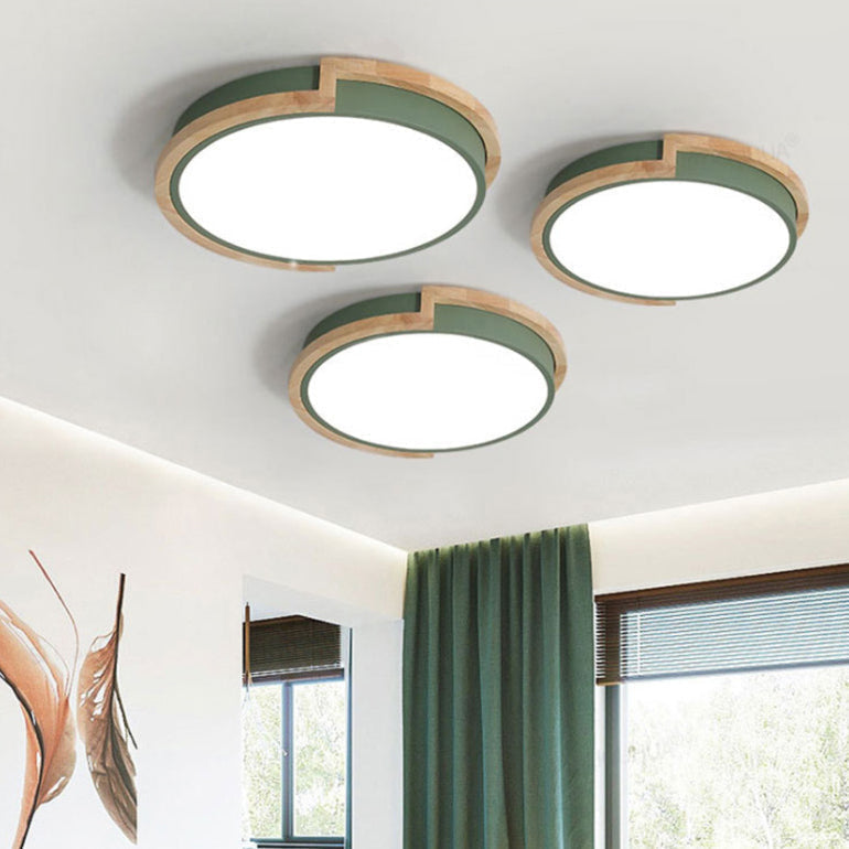 Lisslune | LumenCraft Nordic LED Ceiling Light | Wooden Frame | Acrylic Shade | Mood Light | For Bedroom and Living Room