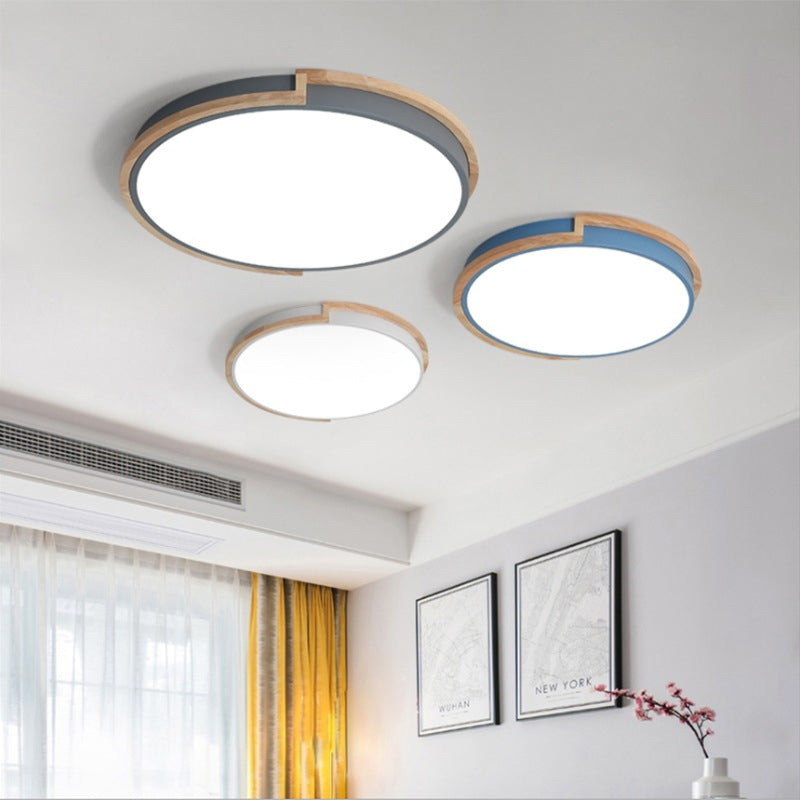 Lisslune | LumenCraft Nordic LED Ceiling Light | Wooden Frame | Acrylic Shade | Mood Light | For Bedroom and Living Room