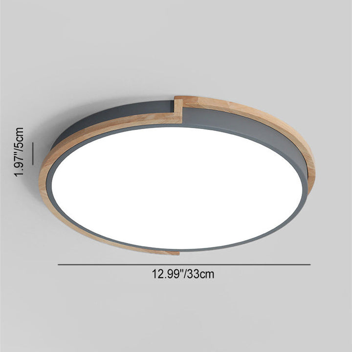 Lisslune | LumenCraft Nordic LED Ceiling Light | Wooden Frame | Acrylic Shade | Mood Light | For Bedroom and Living Room