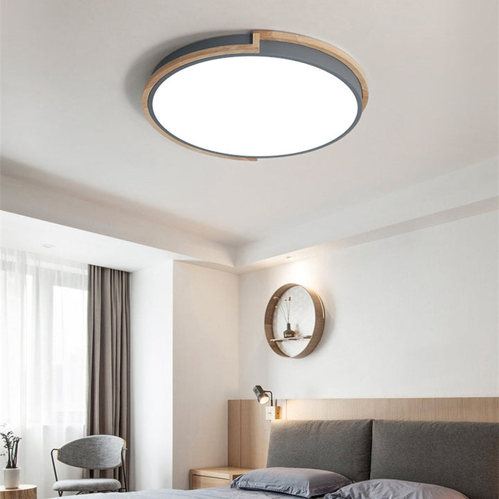 Lisslune | LumenCraft Nordic LED Ceiling Light | Wooden Frame | Acrylic Shade | Mood Light | For Bedroom and Living Room