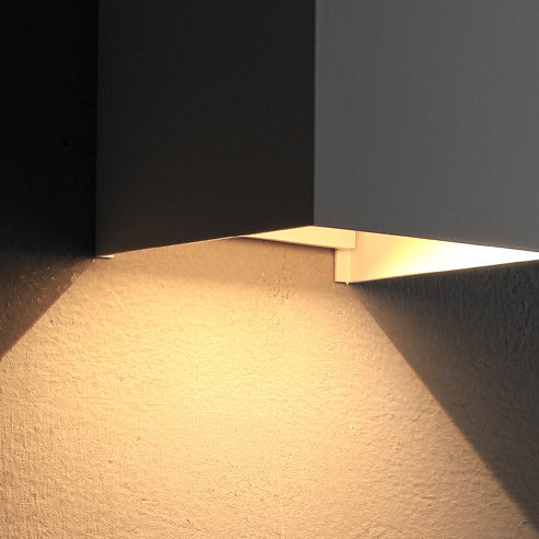 Lisslune | Modern Minimalist Waterproof Cube Up Down Aluminum Glass Induction LED Wall Light Lamps For Bedroom