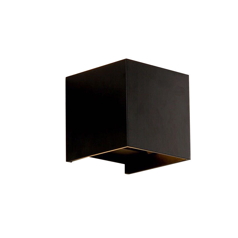 Lisslune | Modern Minimalist Waterproof Cube Up Down Aluminum Glass Induction LED Wall Light Lamps For Bedroom