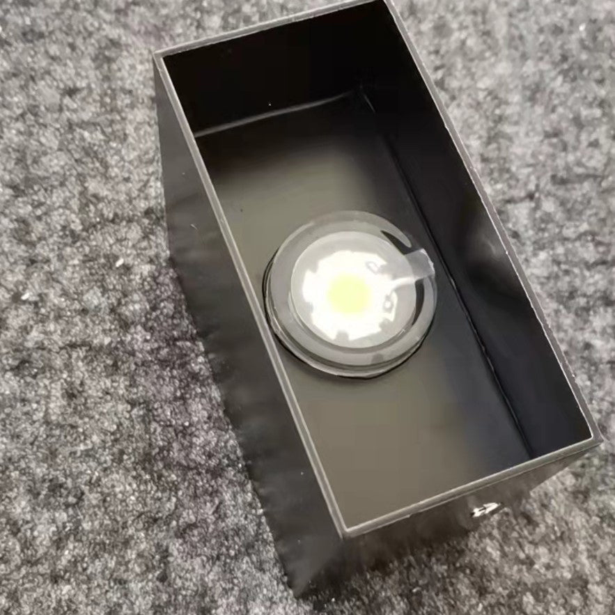 Lisslune | Modern Minimalist Waterproof Cube Up Down Aluminum Glass Induction LED Wall Light Lamps For Bedroom