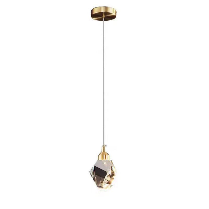 Lisslune | Luxury Diamond Cube Crystal Iron LED Pendant Light For Bedroom