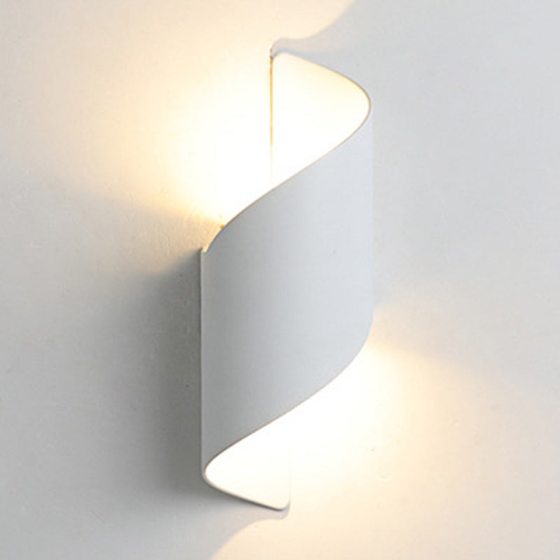 Lisslune | Modern Minimalist Waterproof Spiral Aluminum Acrylic LED Wall Light for Bedroom