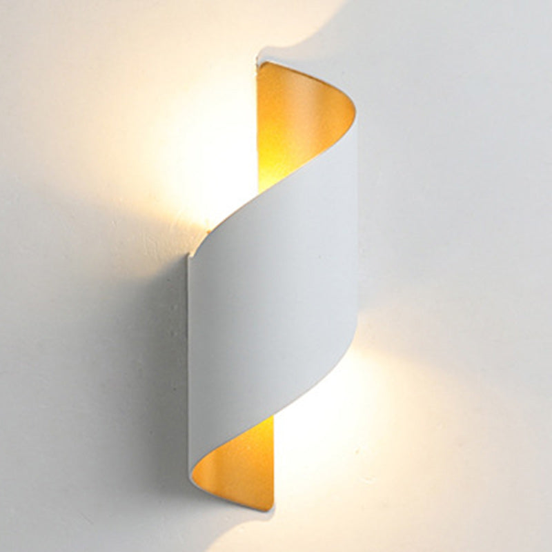 Lisslune | Modern Minimalist Waterproof Spiral Aluminum Acrylic LED Wall Light for Bedroom