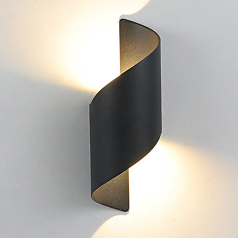 Lisslune | Modern Minimalist Waterproof Spiral Aluminum Acrylic LED Wall Light for Bedroom