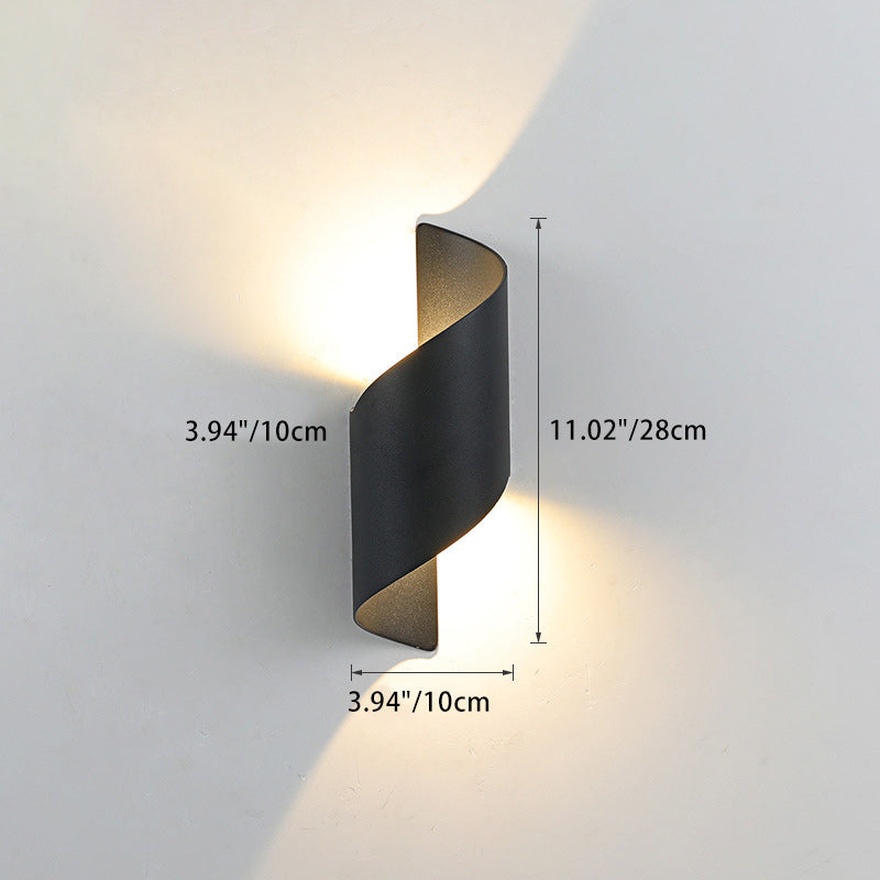 Lisslune | Modern Minimalist Waterproof Spiral Aluminum Acrylic LED Wall Light for Bedroom