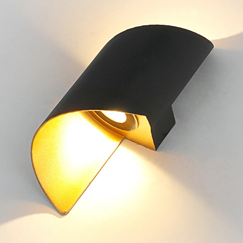 Lisslune | Modern Minimalist Waterproof Spiral Aluminum Acrylic LED Wall Light for Bedroom