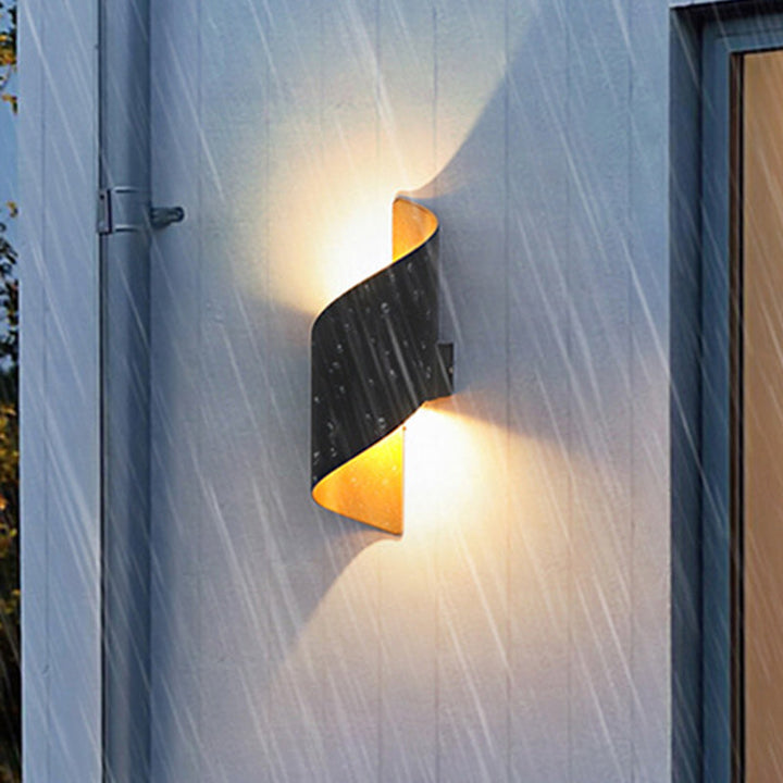 Lisslune | Modern Minimalist Waterproof Spiral Aluminum Acrylic LED Wall Light for Bedroom