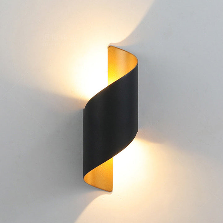 Lisslune | Modern Minimalist Waterproof Spiral Aluminum Acrylic LED Wall Light for Bedroom