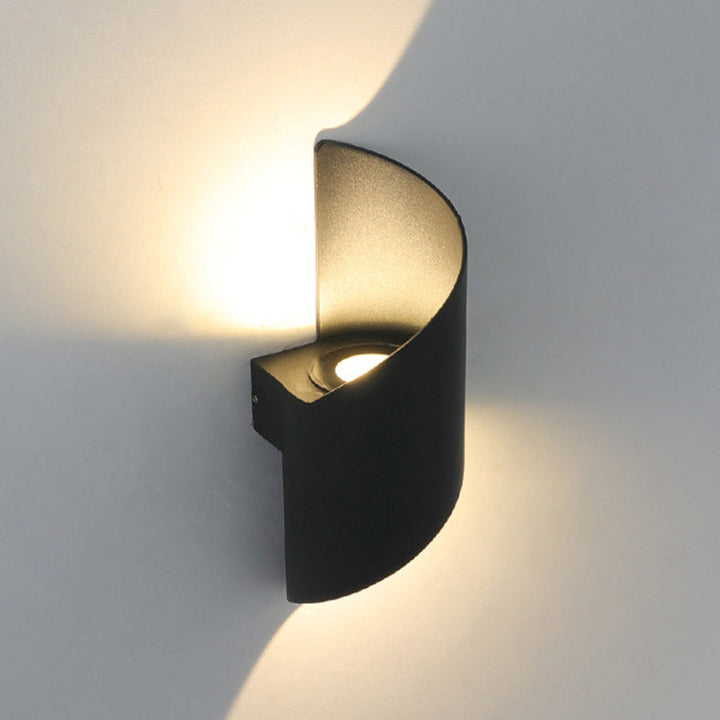 Lisslune | Modern Minimalist Waterproof Spiral Aluminum Acrylic LED Wall Light for Bedroom