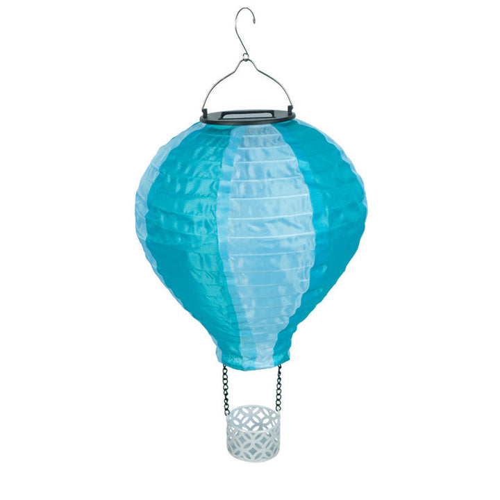 Lisslune | Contemporary Creative Solar Hot Air Balloon Fabric Shade LED Outdoor Pendant Light for Terrace Outside