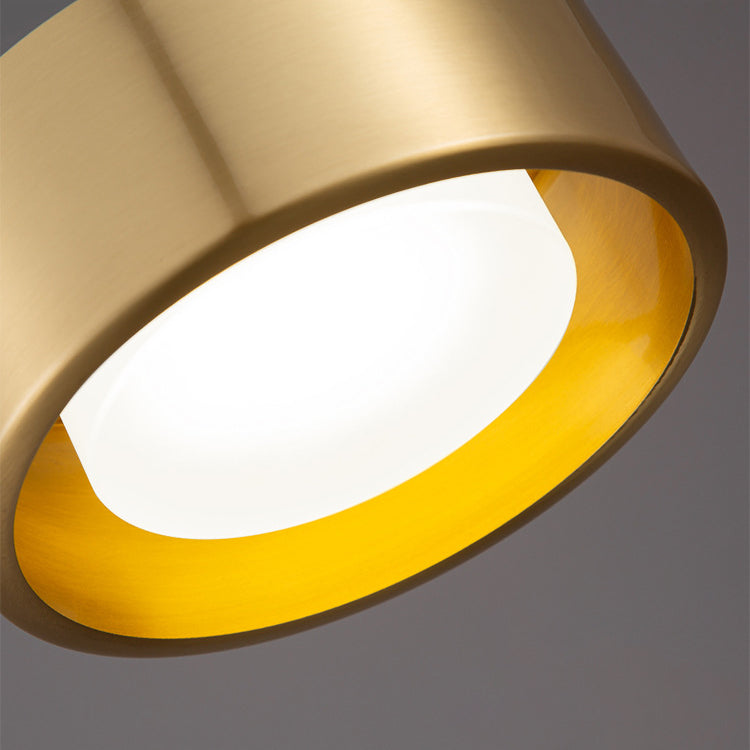 Lisslune | Minimalistic Round Cylinder Iron LED Pendant Light for Bedroom