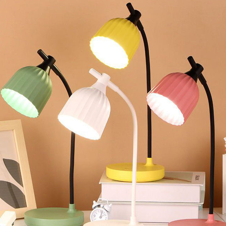 Lisslune | Modern Minimalistic Round Folded ABS LED Table Lamp For Living Room