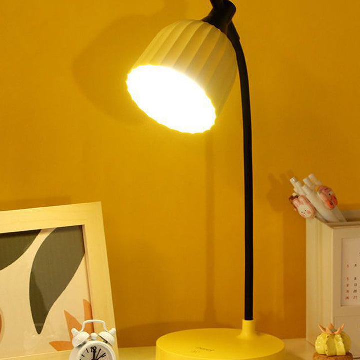 Lisslune | Modern Minimalistic Round Folded ABS LED Table Lamp For Living Room