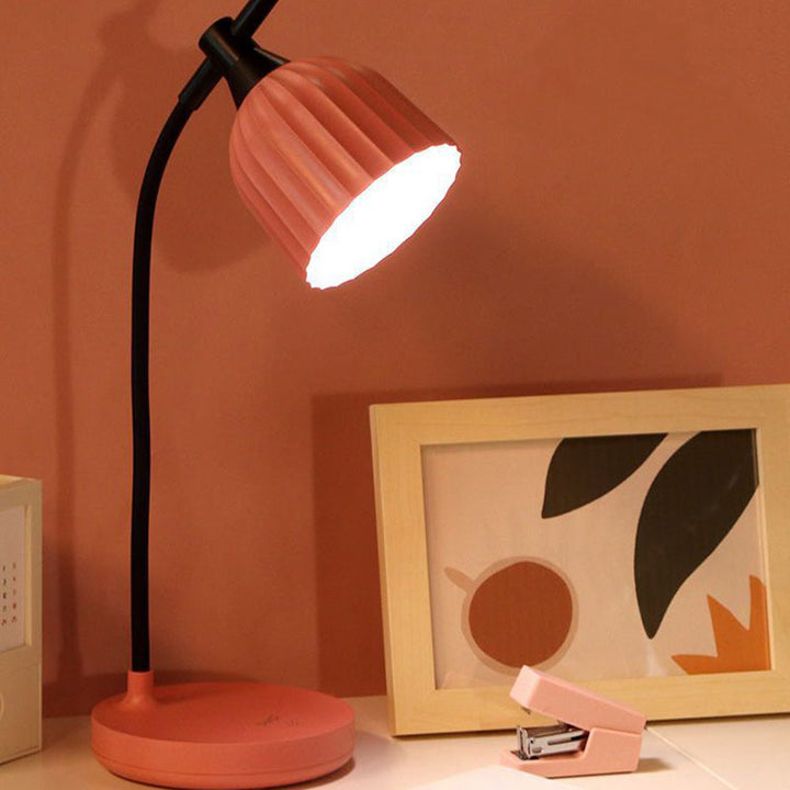 Lisslune | Modern Minimalistic Round Folded ABS LED Table Lamp For Living Room