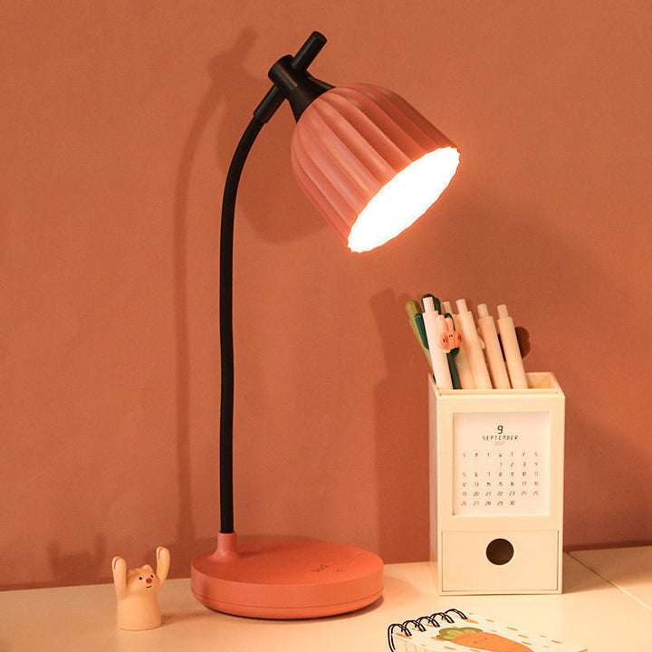 Lisslune | Modern Minimalistic Round Folded ABS LED Table Lamp For Living Room
