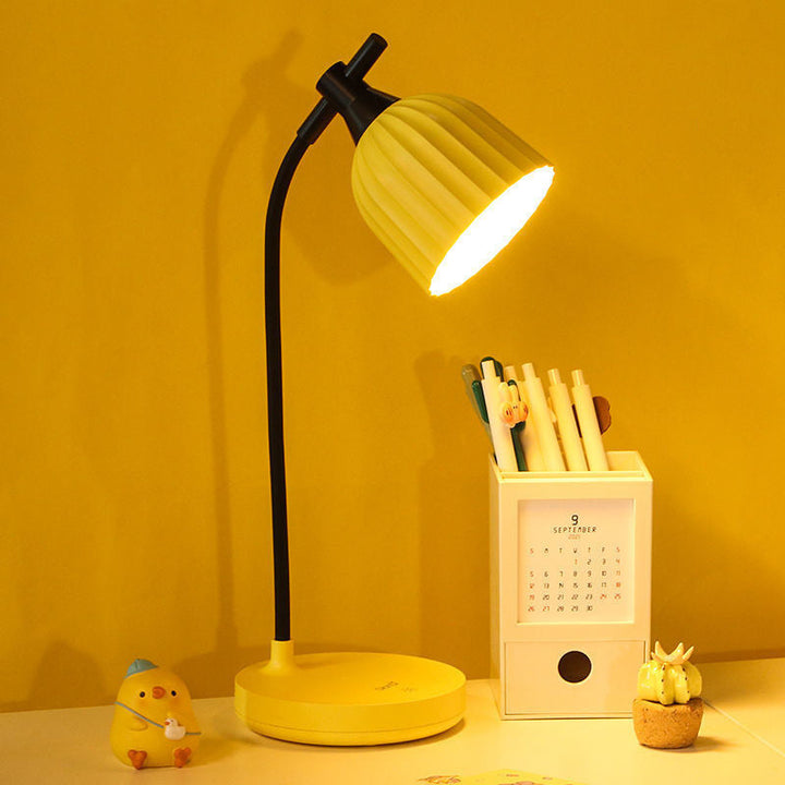 Lisslune | Modern Minimalistic Round Folded ABS LED Table Lamp For Living Room