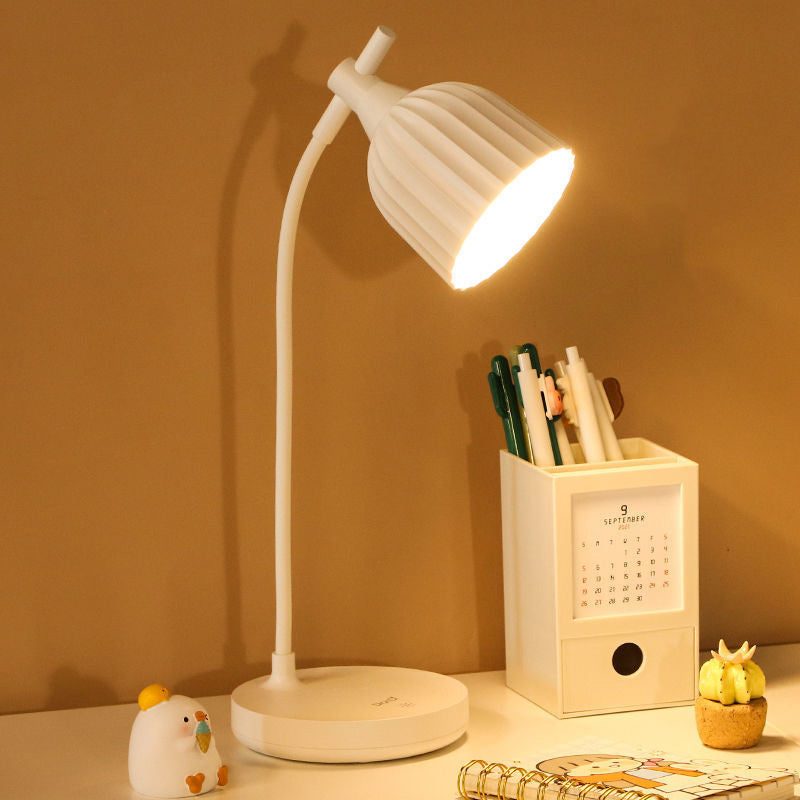Lisslune | Modern Minimalistic Round Folded ABS LED Table Lamp For Living Room