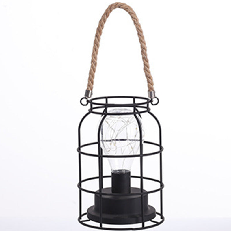 Lisslune | Modern Minimalist Vertical Striped Square Round Iron LED Table Lamp For Living Room