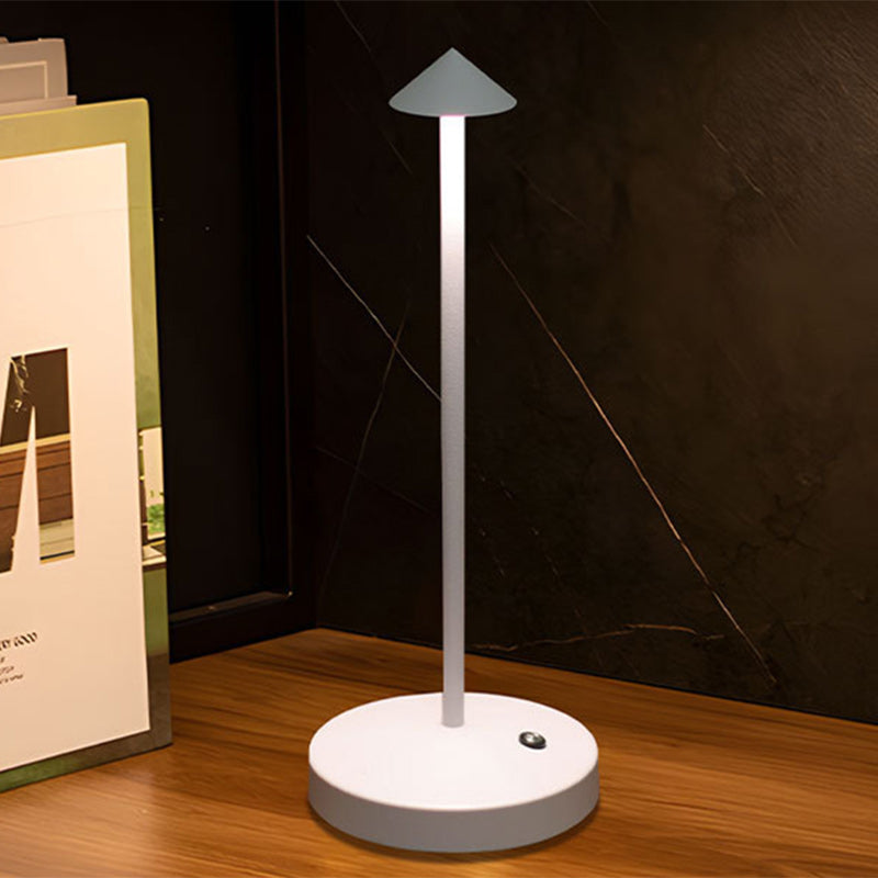 Lisslune | Modern Simplicity Triangle Cone Round Acrylic Cylinder Iron LED Table Lamp for the Living Room