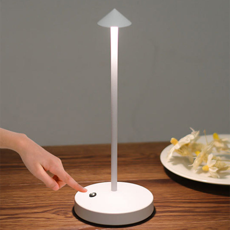 Lisslune | Modern Simplicity Triangle Cone Round Acrylic Cylinder Iron LED Table Lamp for the Living Room