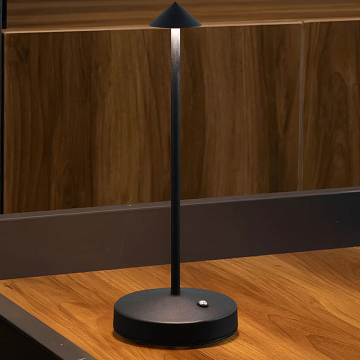 Lisslune | Modern Simplicity Triangle Cone Round Acrylic Cylinder Iron LED Table Lamp for the Living Room