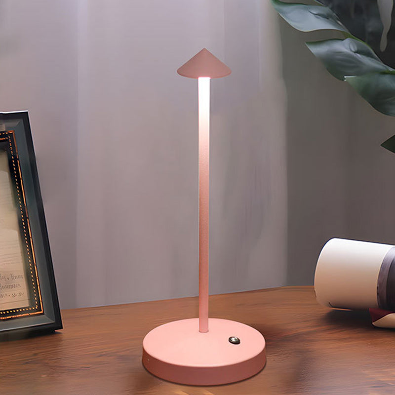 Lisslune | Modern Simplicity Triangle Cone Round Acrylic Cylinder Iron LED Table Lamp for the Living Room