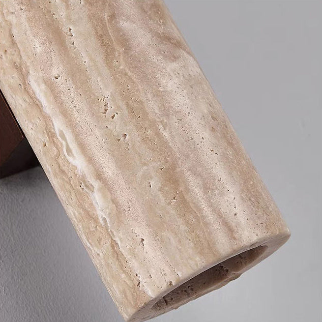 Lisslune | Nordivea Travertine Wall Light | Scandinavian Design | 2-Light | Wood & Travertine