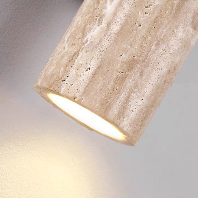 Lisslune | Nordivea Travertine Wall Light | Scandinavian Design | 2-Light | Wood & Travertine