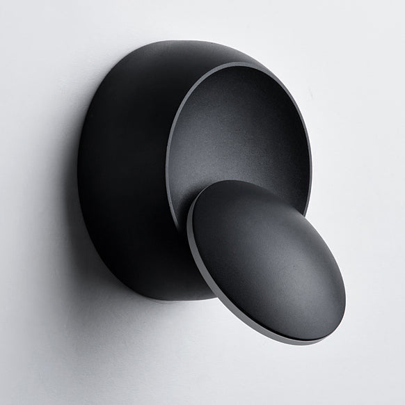 Lisslune | Contemporary Nordic Iron Round Eclipse Rotatable LED Wall Light for Nightstand