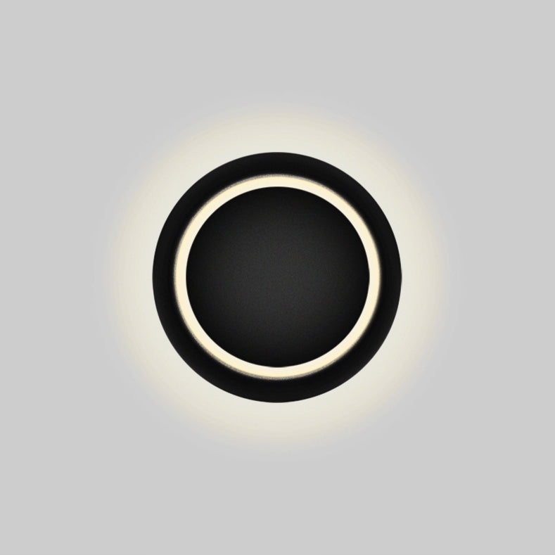 Lisslune | Contemporary Nordic Iron Round Eclipse Rotatable LED Wall Light for Nightstand
