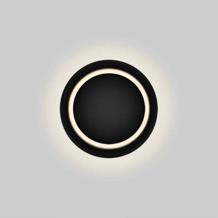 Lisslune | Contemporary Nordic Iron Round Eclipse Rotatable LED Wall Light for Nightstand