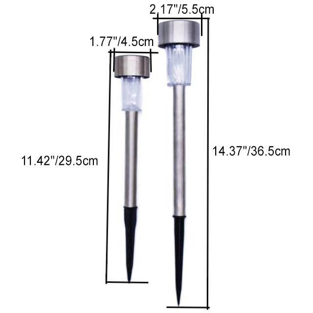 Lisslune | Modern simplicity solar waterproof stainless steel cylinder LED landscape lighting outdoor light for the garden