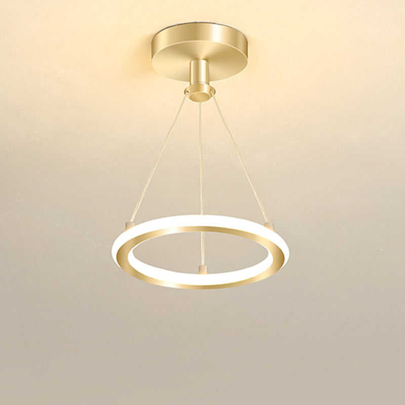 Lisslune | Contemporary Nordic Round Metal Silica LED Semi-Flush Mount Ceiling Light for Corridor