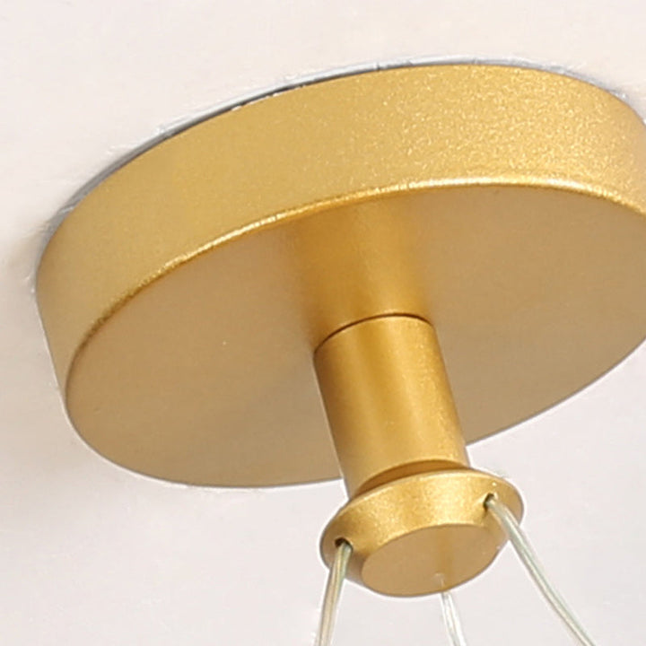 Lisslune | Contemporary Nordic Round Metal Silica LED Semi-Flush Mount Ceiling Light for Corridor