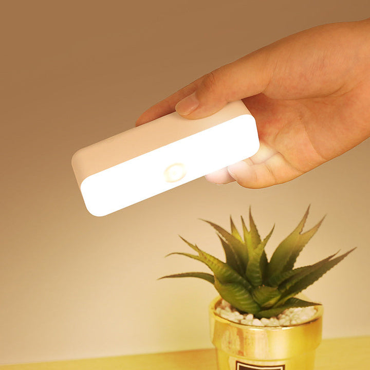 Lisslune | Modern Minimalist Rechargeable Magnetic Suction Cup Plastic Strip Rectangular LED Wall Light Night Light For Studying
