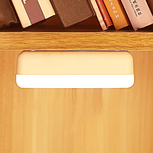Lisslune | Modern Minimalist Rechargeable Magnetic Suction Cup Plastic Strip Rectangular LED Wall Light Night Light For Studying
