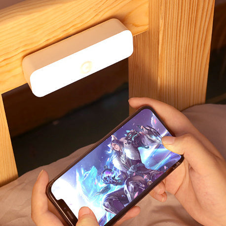 Lisslune | Modern Minimalist Rechargeable Magnetic Suction Cup Plastic Strip Rectangular LED Wall Light Night Light For Studying