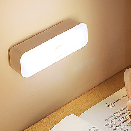 Lisslune | Modern Minimalist Rechargeable Magnetic Suction Cup Plastic Strip Rectangular LED Wall Light Night Light For Studying