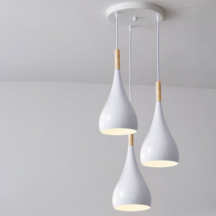 Lisslune | Nordic Iron Wood Aluminum Pumpkin Water Drop 1-Light Pendant Light for Dining Room