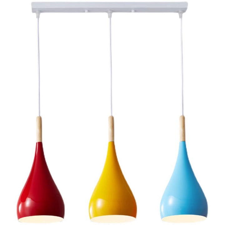 Lisslune | Nordic Iron Wood Aluminum Pumpkin Water Drop 1-Light Pendant Light for Dining Room