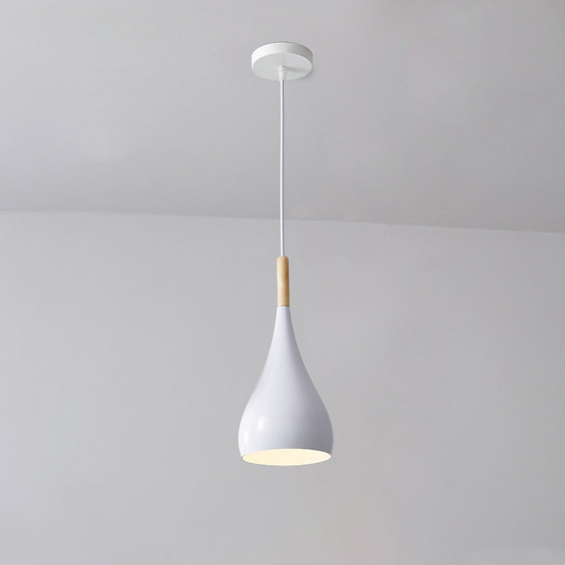 Lisslune | Nordic Iron Wood Aluminum Pumpkin Water Drop 1-Light Pendant Light for Dining Room