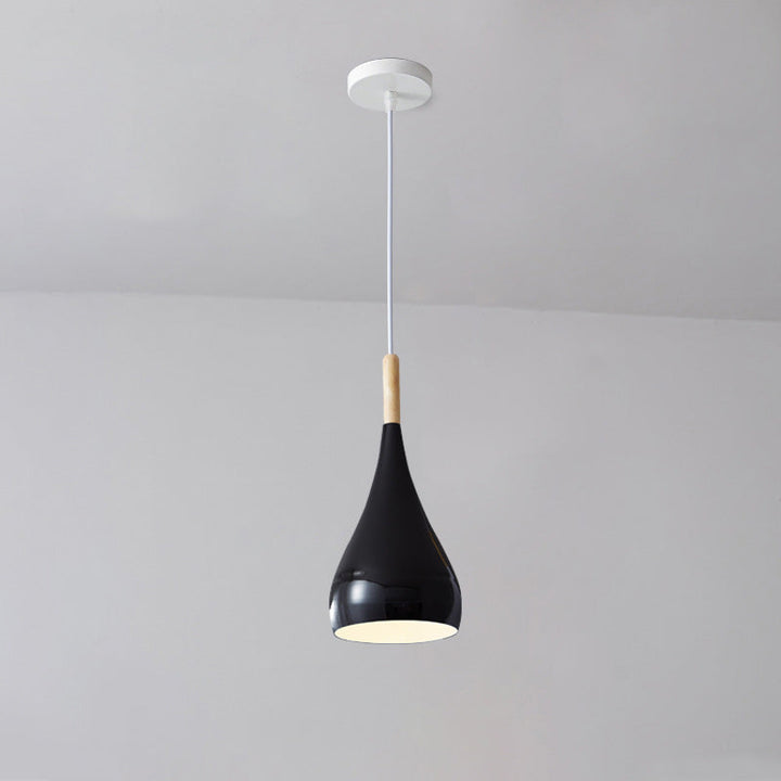 Lisslune | Nordic Iron Wood Aluminum Pumpkin Water Drop 1-Light Pendant Light for Dining Room