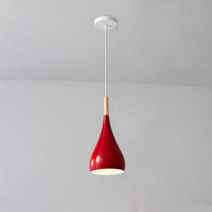 Lisslune | Nordic Iron Wood Aluminum Pumpkin Water Drop 1-Light Pendant Light for Dining Room