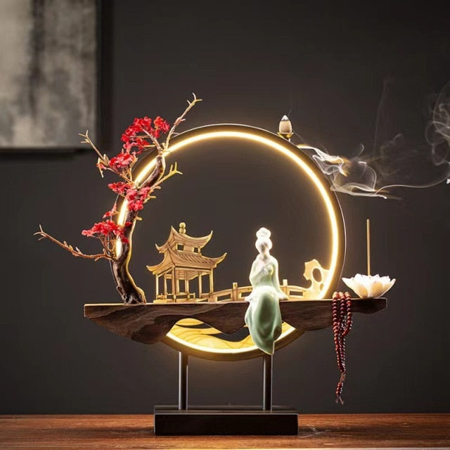 Lisslune | Handmade Fairy Lady Waterfall Backflow Incense Burner