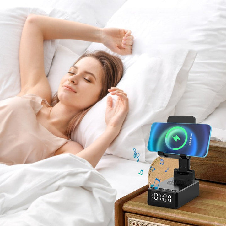 Lisslune | Bluetooth Speaker Wireless Charging Foldable Rotating Phone Stand