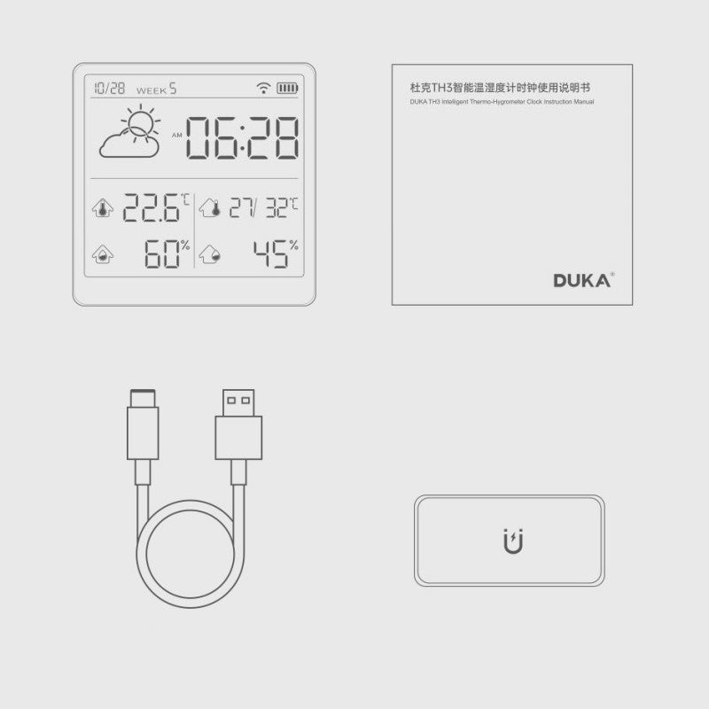 Lisslune | Home Precision Adhesive and Standable Thermohygrometer