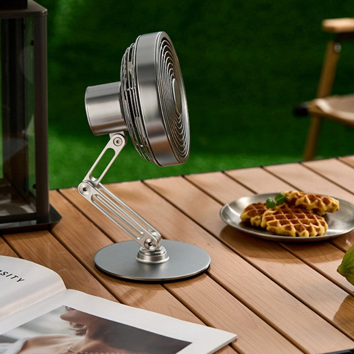 Lisslune | Desktop 360¬∞ Rotatable Foldable Metal Mini Fan